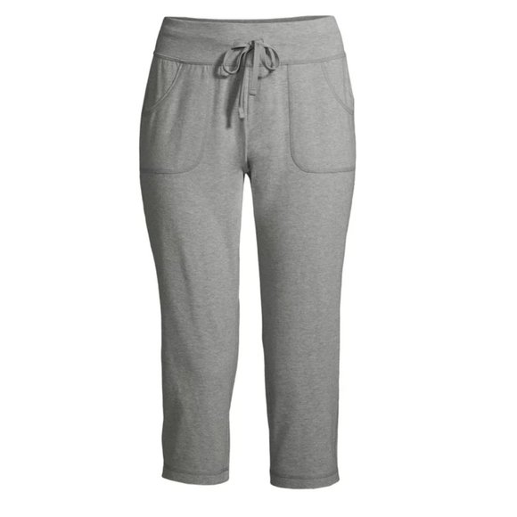 🌟FREE🌟Athletic Works Women's Core Knit Capris Grey Heather Lounge Sweatpants S - Picture 6 of 6
